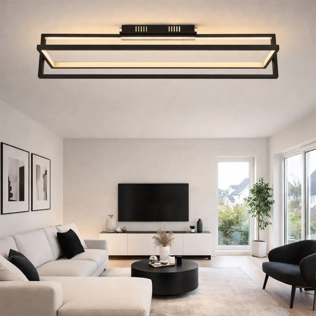 Globo Plafondlamp Woonkamer - 23W LED 880Lm - Zwart
