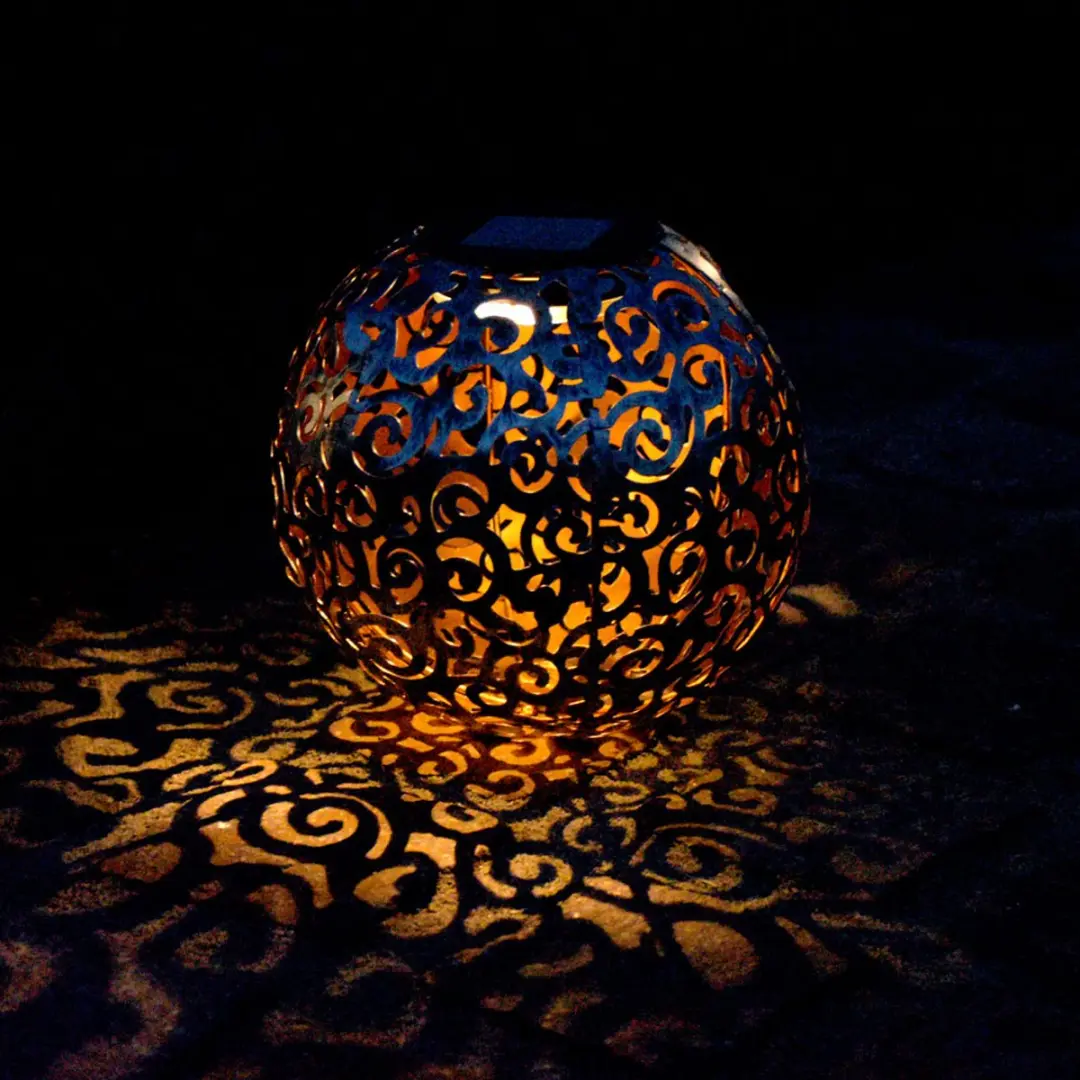Globo Solarlamp Globe Zilver - 1x LED 3000K - Ø18,5x54cm