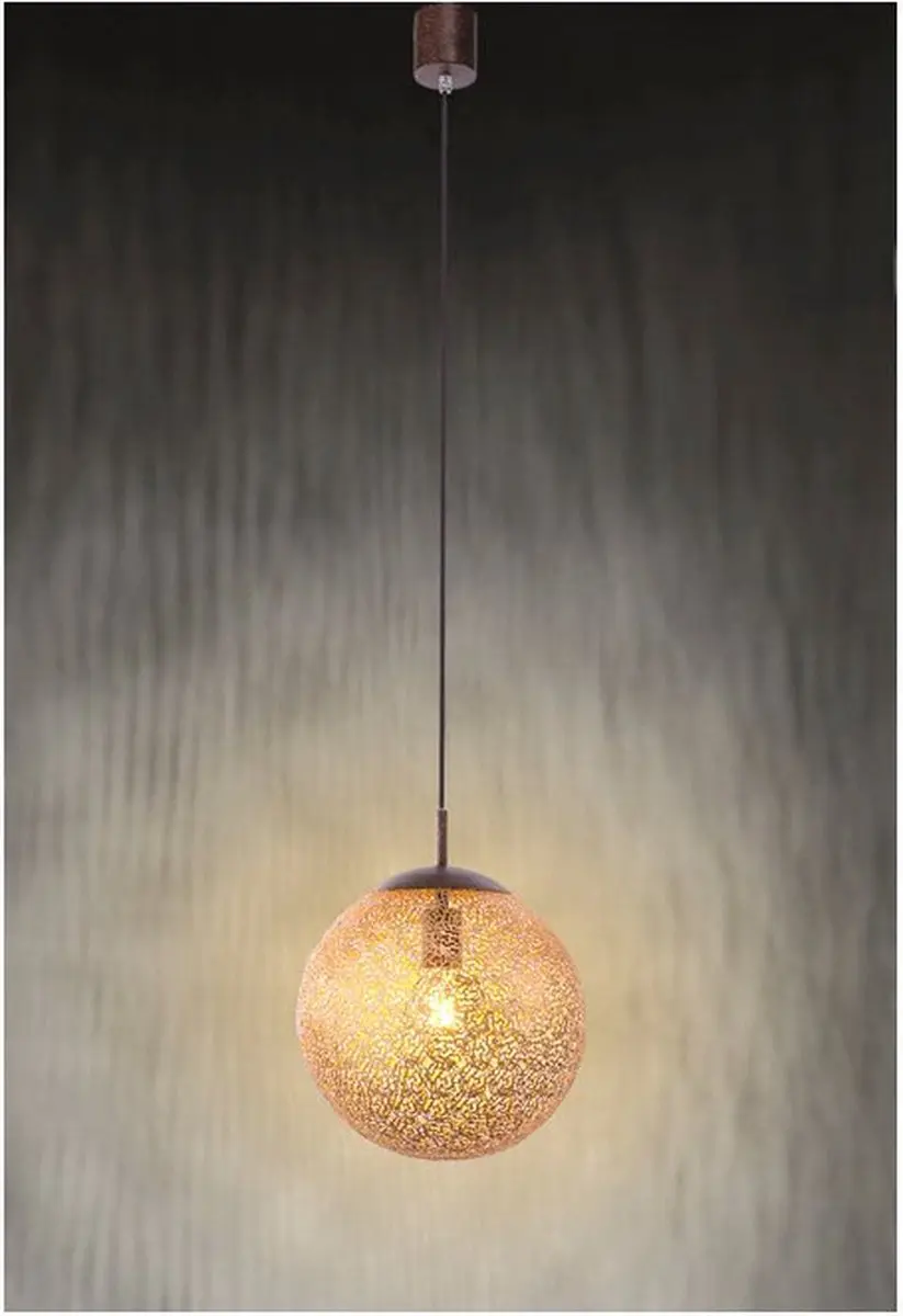 Paul Neuhaus Kreta Landelijke Hanglamp - Ø31cm - Roestbruin