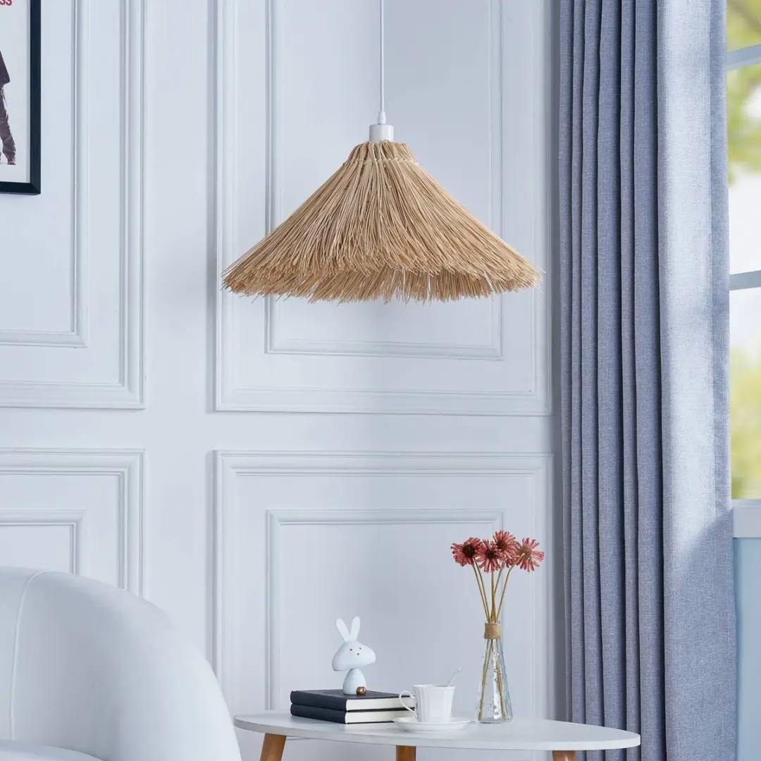 Lindby Hanglamp Watergras 1 Lichtpunt E27 - Hel hout
