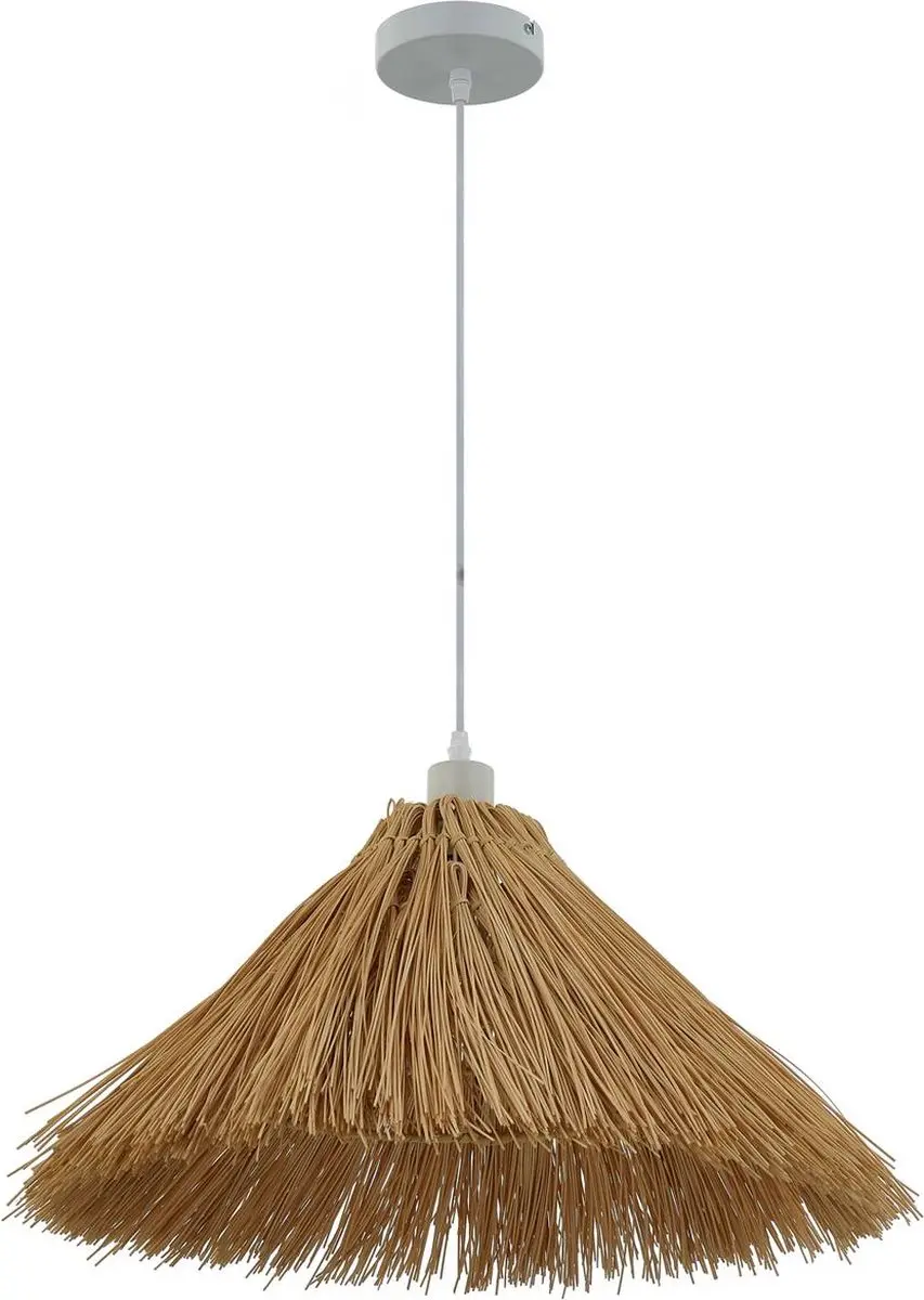 Lindby Hanglamp Watergras 1 Lichtpunt E27 - Hel hout