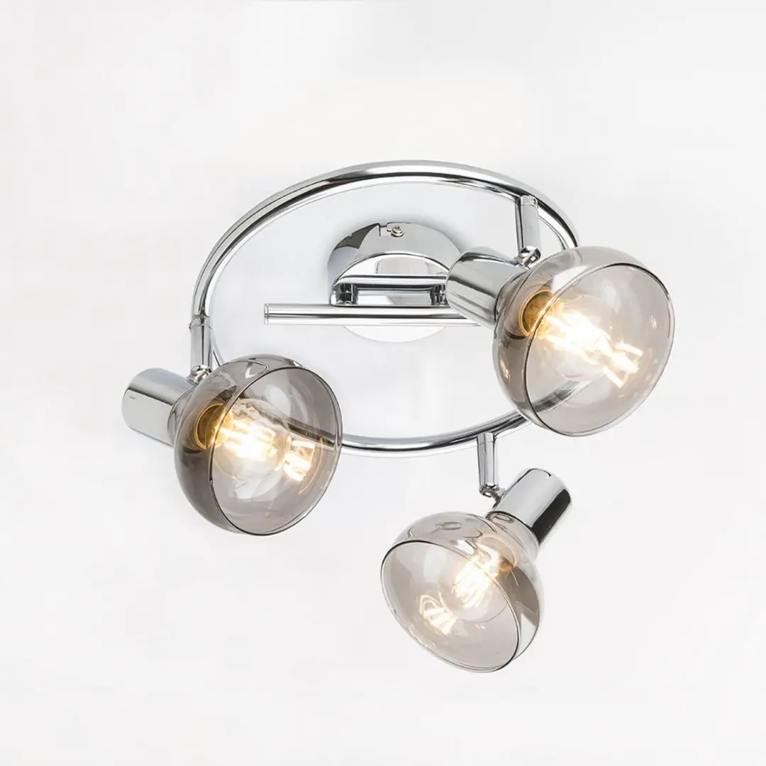 Globo Plafondlamp 3 Vlammen E14 - Ø25cm - Zilver