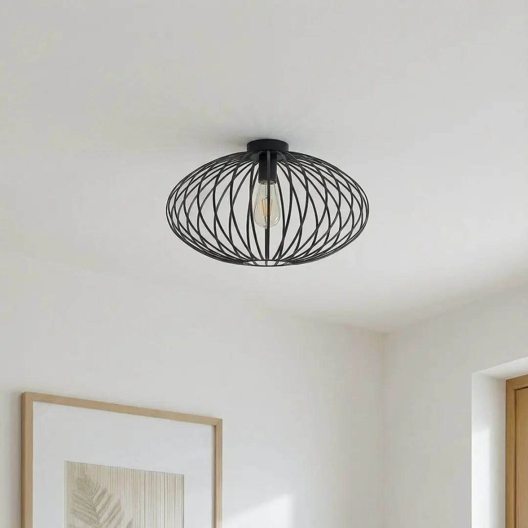 Lindby Plafondlamp 1 Licht E27 - 50cm Zwart