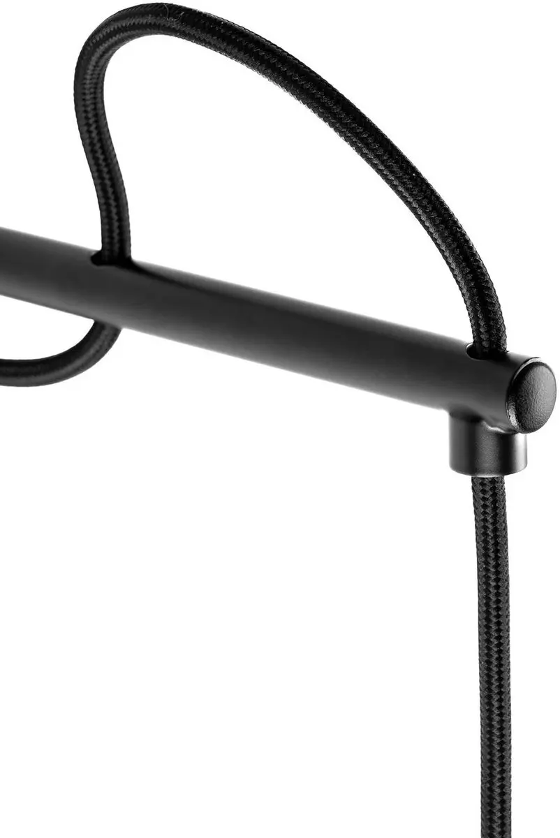 Lucande Wandlamp Design Bamboe 1 Licht E27 - 53cm - Zwart/Licht Hout
