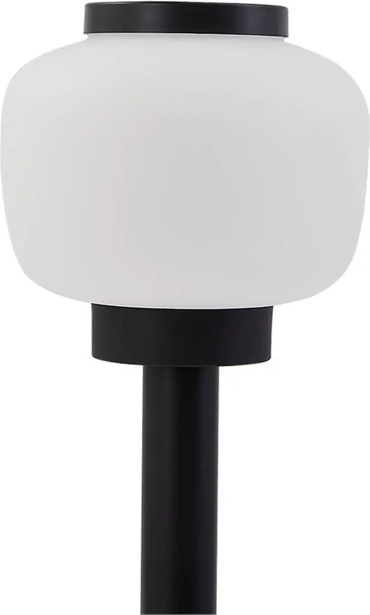 Lindby Terraslamp Aluminium/Polycarbonaat 1 Licht E27 - 60.3cm - Zwart/Wit