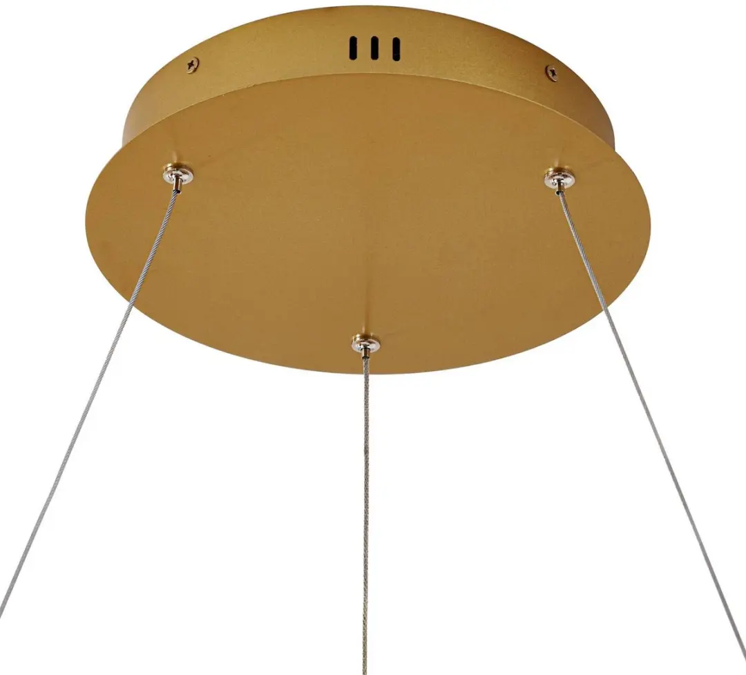 Lucande Hanglamp Metaal 80cm - 1 Lichtpunt - Dimbaar - Goud/Wit