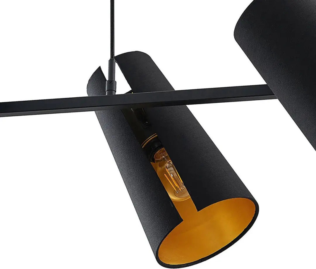 Lucande Hanglamp 4-Lichts E27 - Zwart/Goud