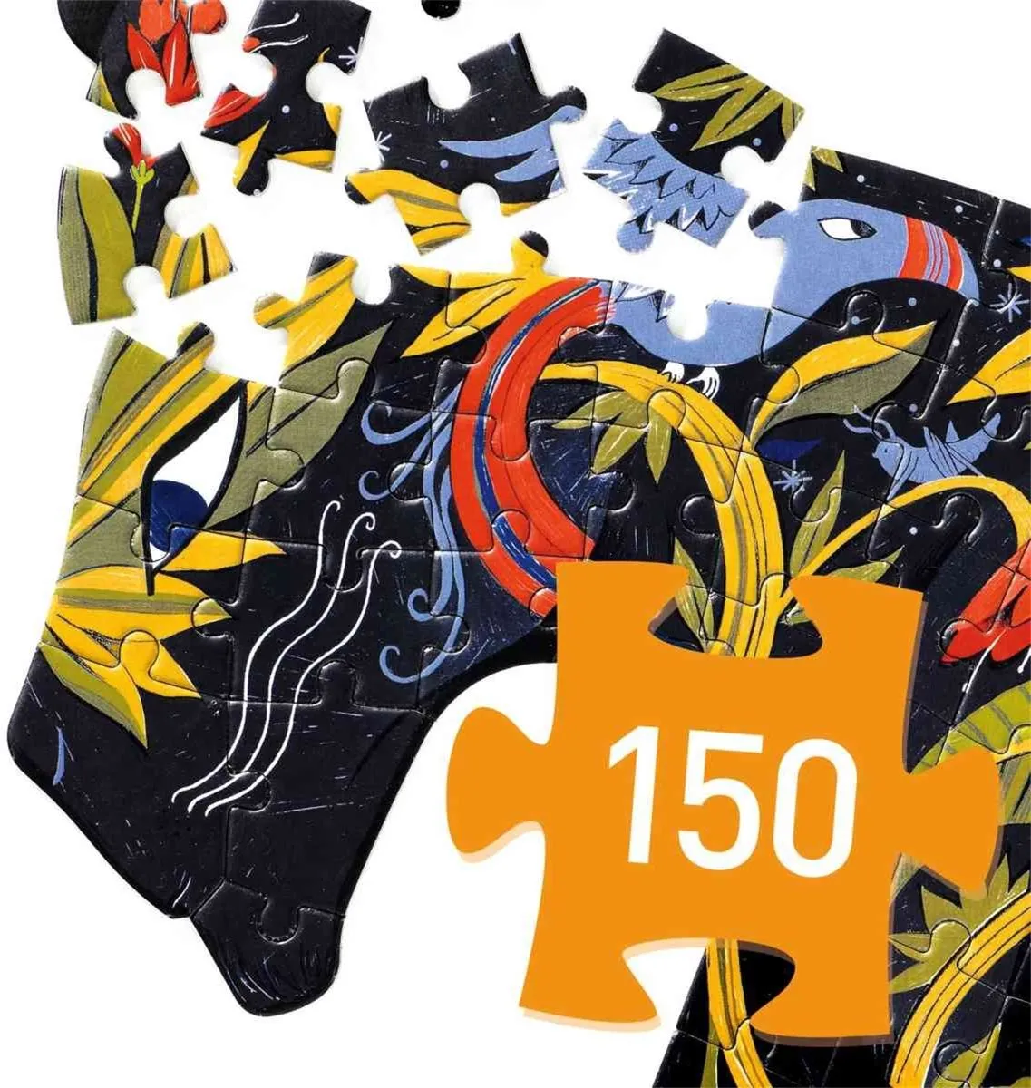 Djeco Black Panther Puzzel 150 Stuks - FSC Karton - Meerkleurig
