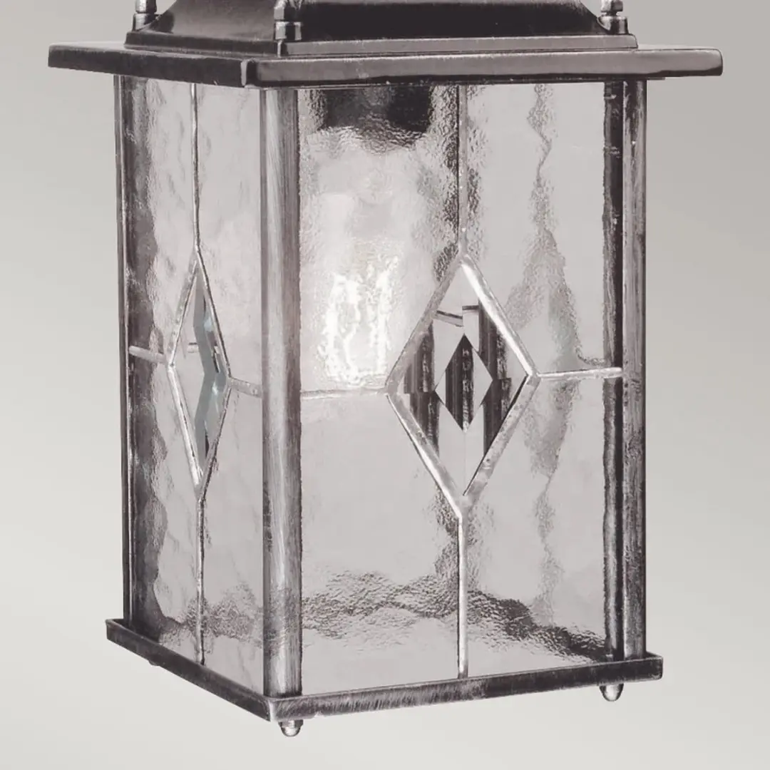 Elstead Wexford LED Buiten Hanglamp E27 60W - Dimbaar - Zwart/Zilver