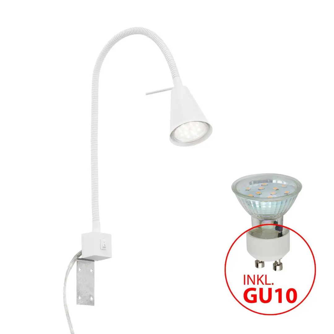 Briloner Tuso Wandlamp GU10 - 2x Warm Wit 3.000K - Wit