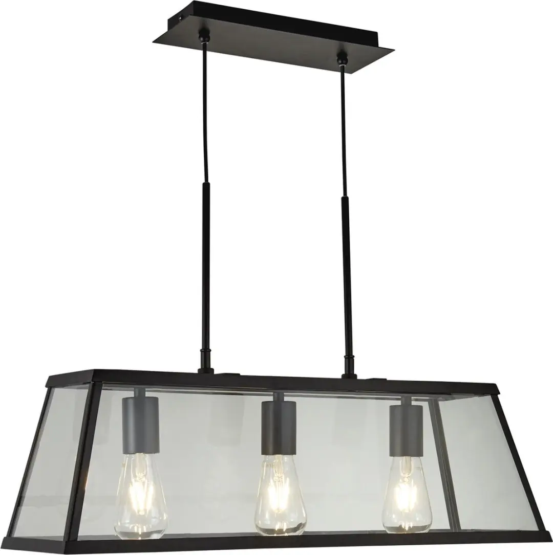 Searchlight Voyager 3-lichts Hanglamp - Zwart