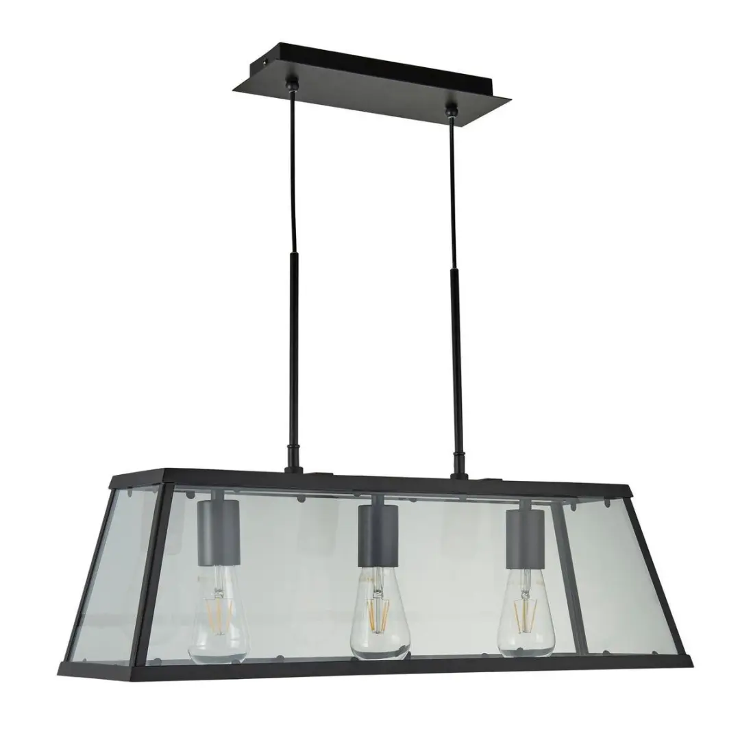 Searchlight Voyager 3-lichts Hanglamp - Zwart