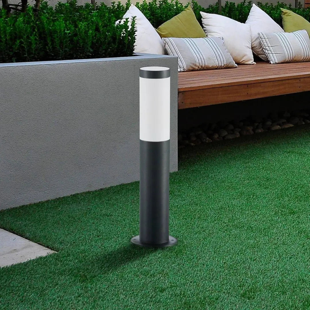 Lindby Sokkellamp Antraciet/Opaal E27 - 15W