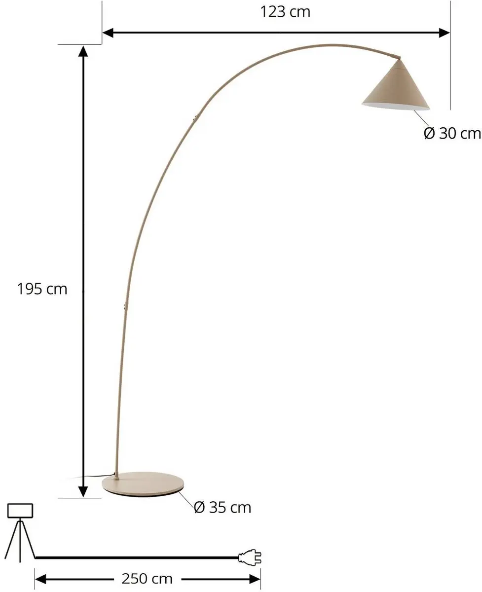 Lindby Vloerlamp 195cm Metaal