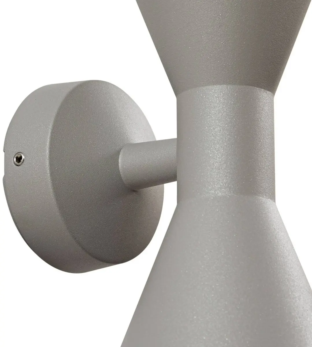 Lucande Wandlamp Buiten 2-lichts GU10 Grijs