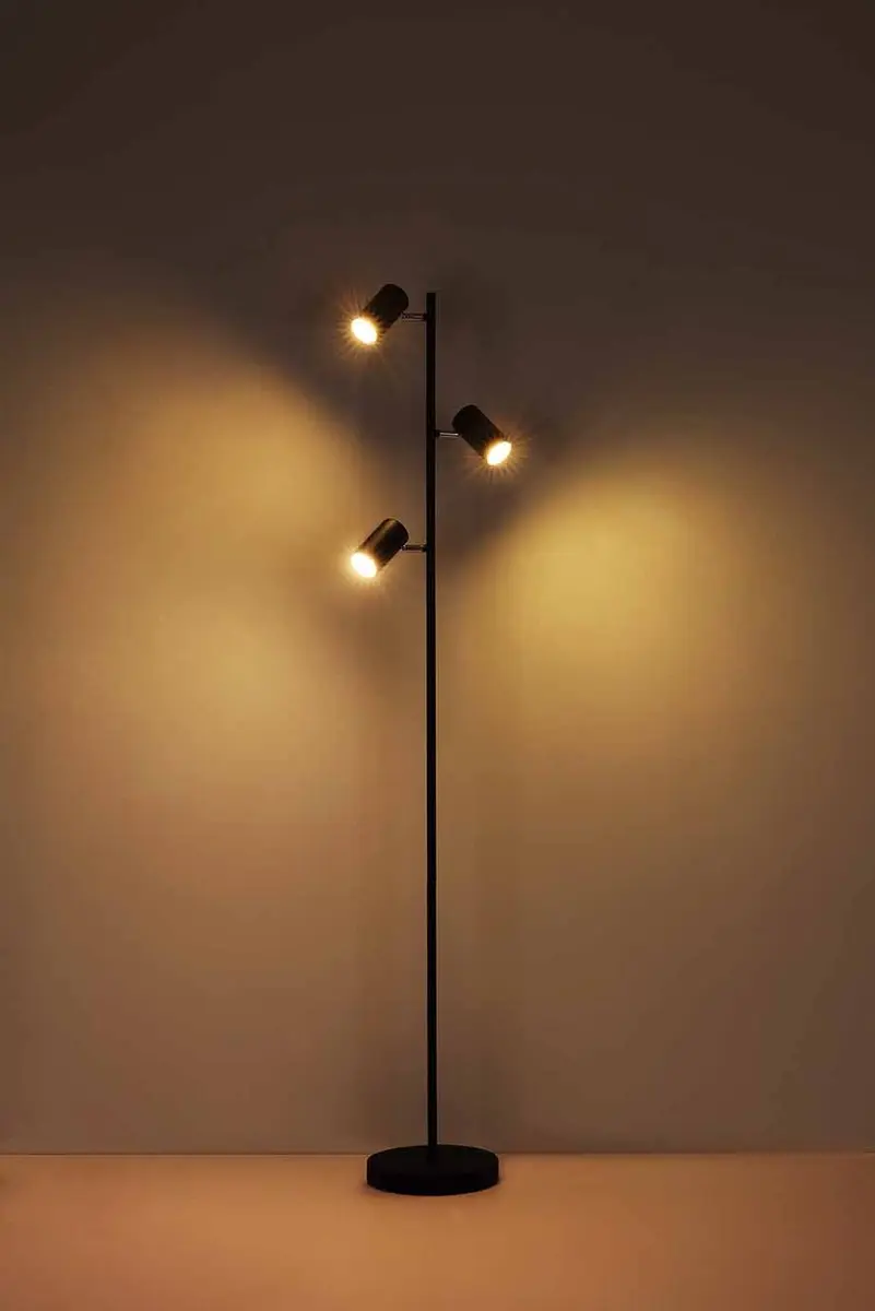 Globo Robby Vloerlamp - 3x GU10 - Nikkel