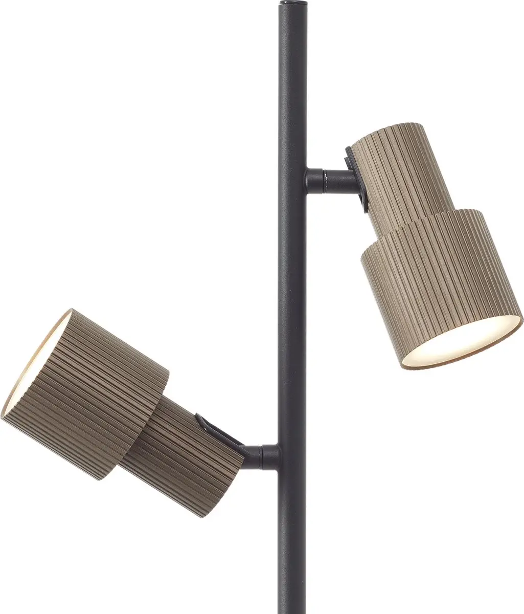 Brilliant Cadiz Vloerlamp LED 2xGU10 - Brons/Zwart - afbeelding 6 van 6