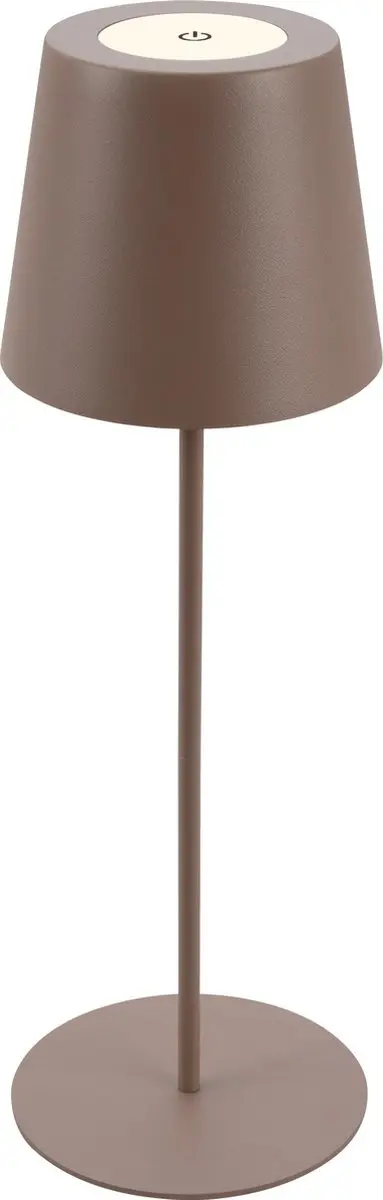 Briloner Kiki Oplaadbare Tafellamp - Bruin - 2700K - Ø10.5cm