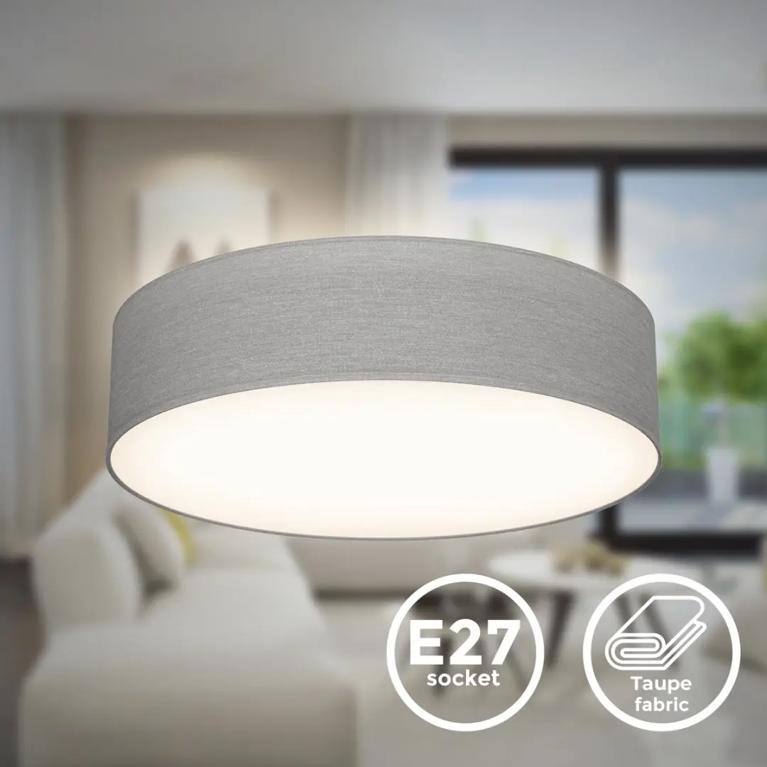 Briloner Plafondlamp Ø38cm - 2 Lichtpunten - Taupe