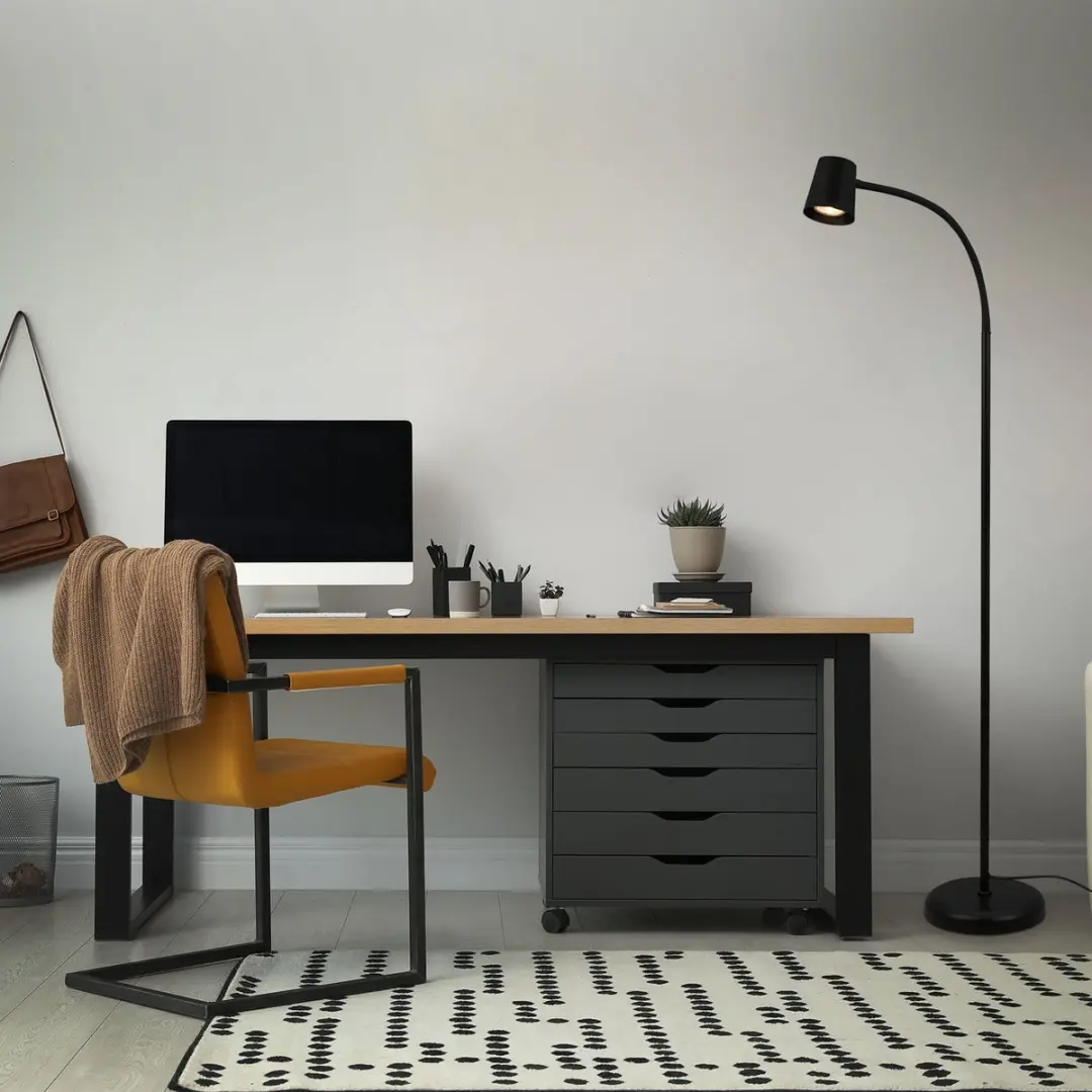 Briloner Skriva Vloerlamp - 8W - 127,5cm - Zwart