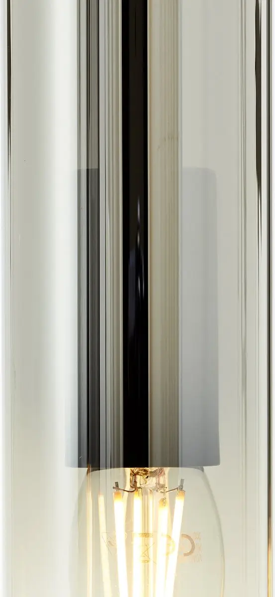 Brilliant Lamp Glasini Hanglamp 5x C35 E14 25W - Mat zwart/gerookt