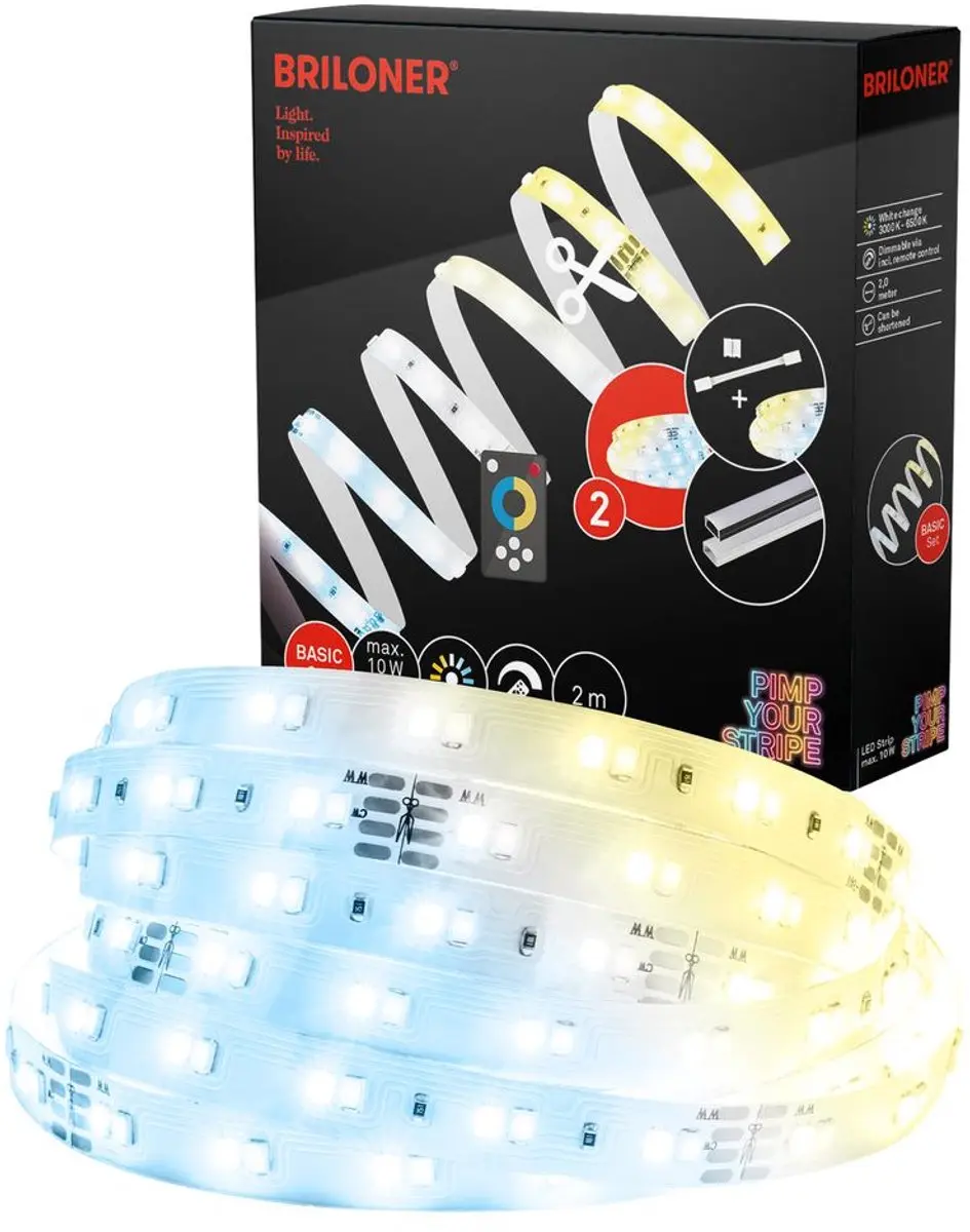 Briloner Pimp Your Stripe LED Strip 2m CCT - Wit