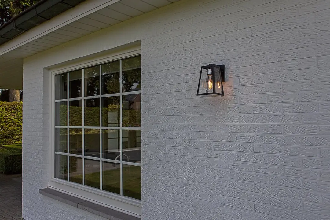 Lutec Fia Wandlamp E27 Mat Zwart - IP44