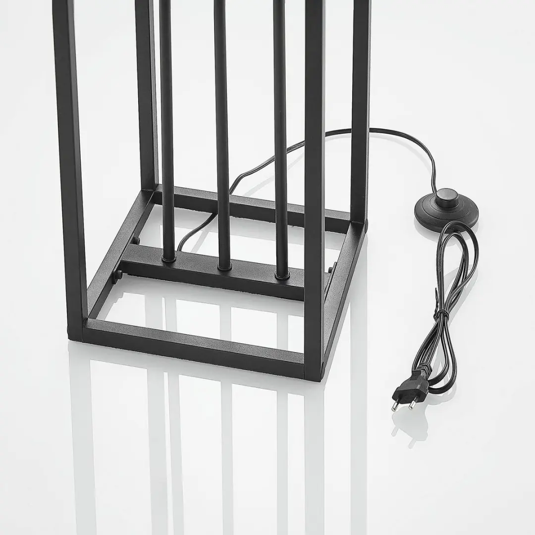 Lindby Vloerlamp 3-lichts - Zwart mat - 153 cm