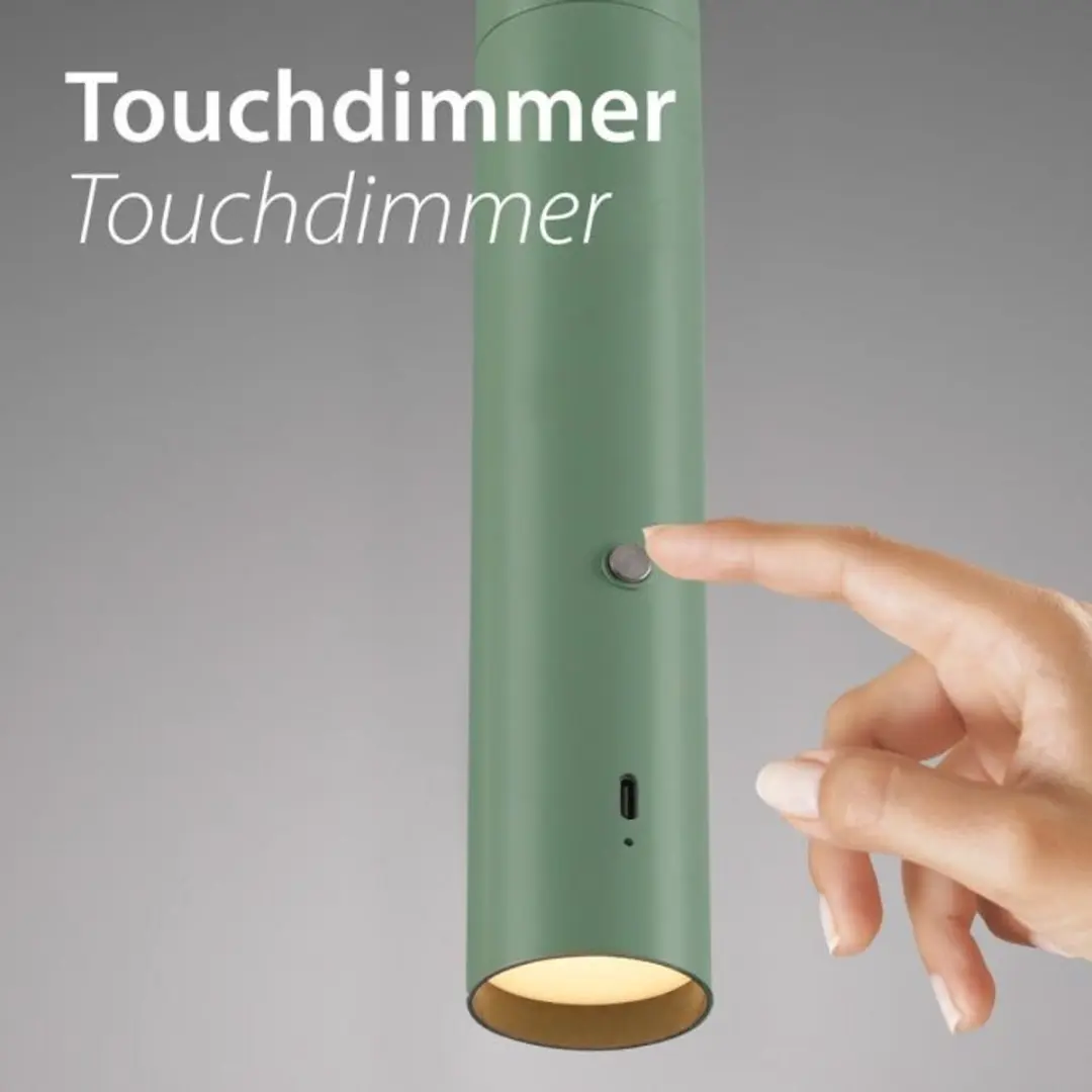 Just Light Oplaadbare Hanglamp Attach Groen - USB-C - Ø4cm - afbeelding 6 van 6