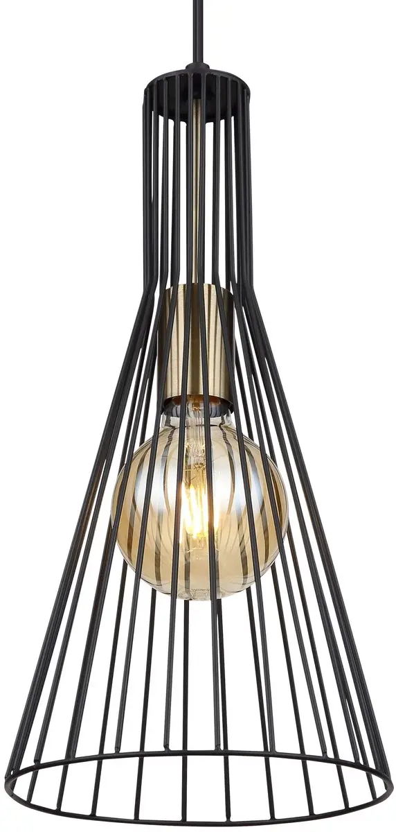 Globo MILLI Hanglamp - Zwart - Ø20cm - E27