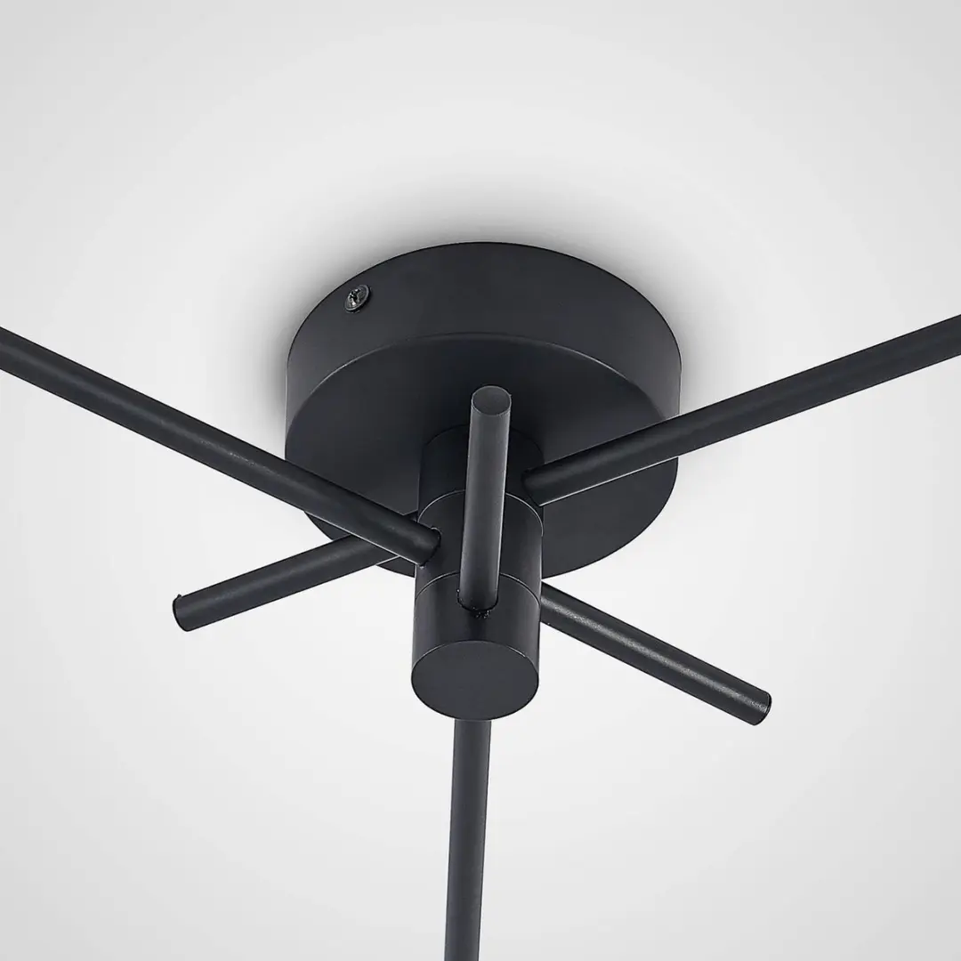 Lindby Plafondlamp 3x15W - Ø56cm - Zwart mat