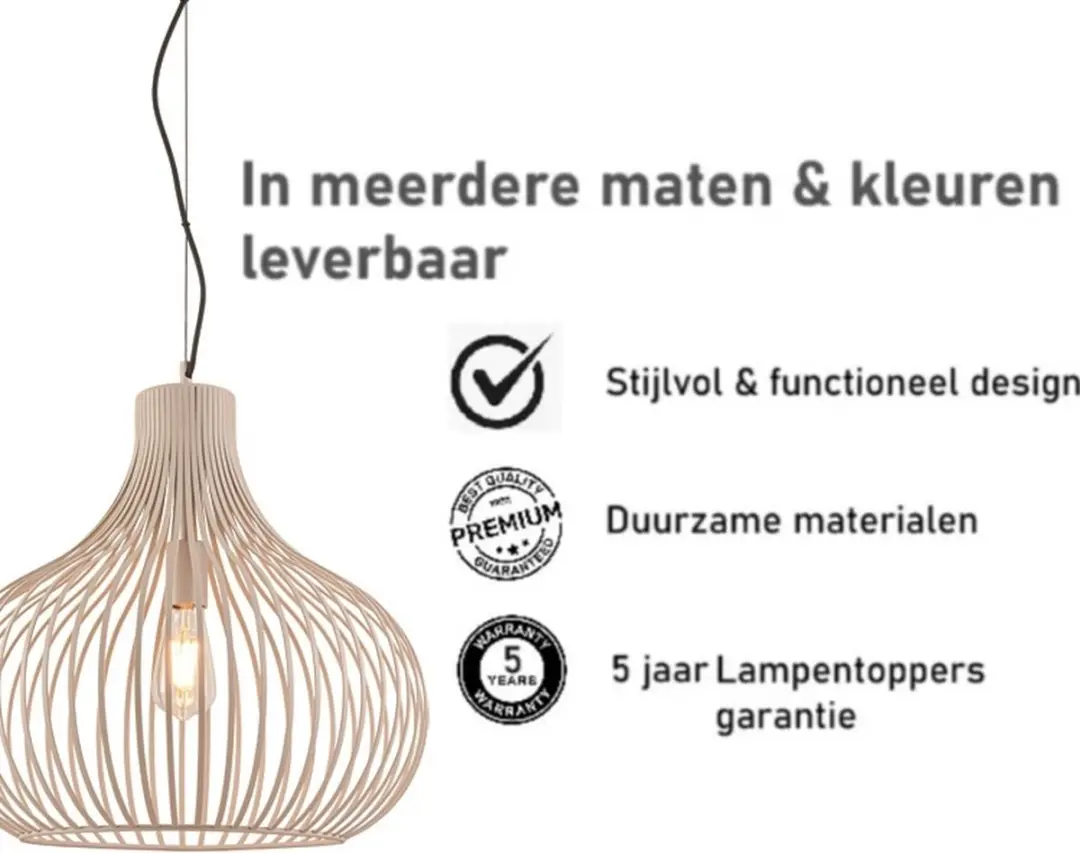 Freelight Hanglamp Aglio Ø48cm - Creme