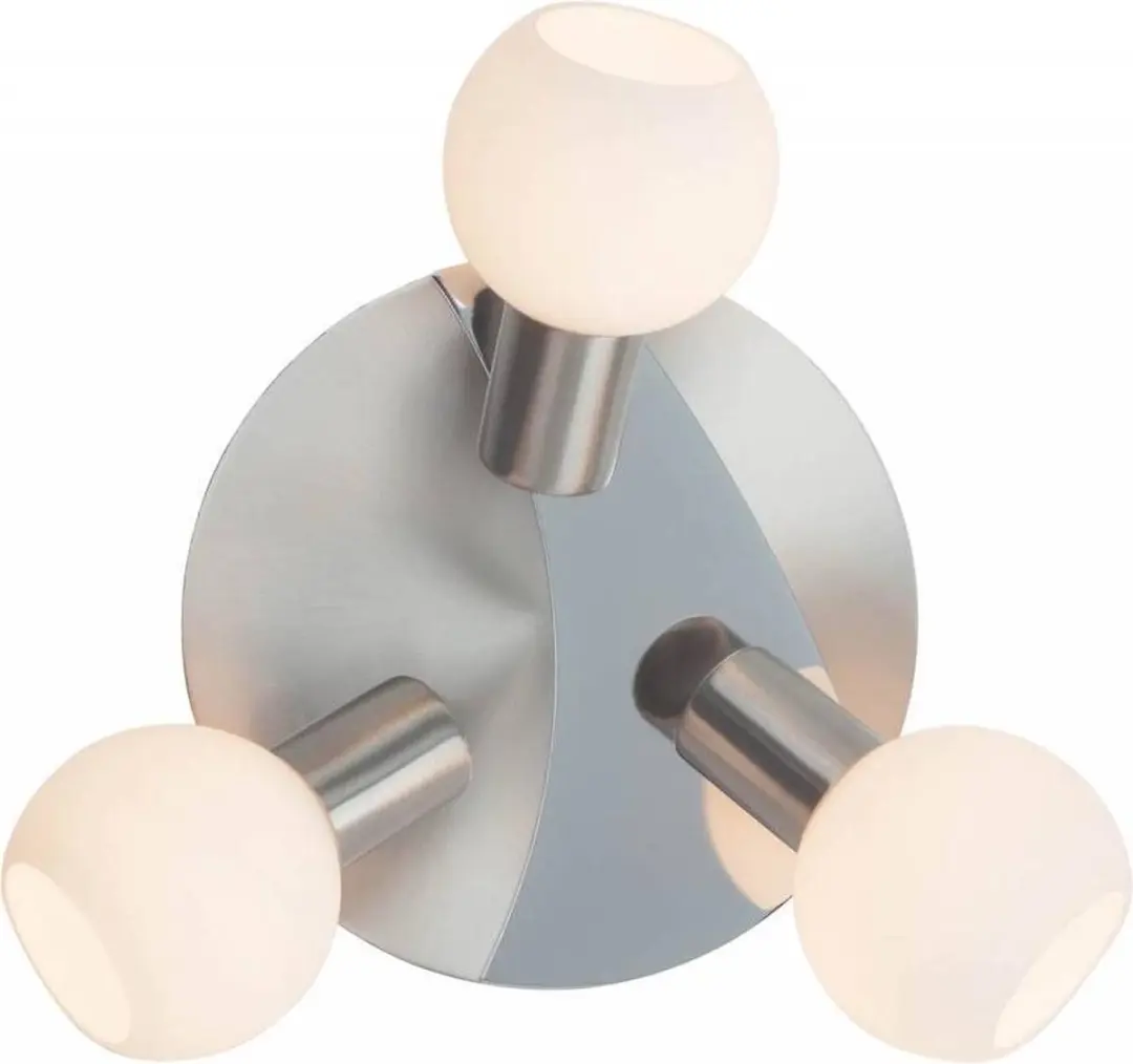 Brilliant Tiara Oppervlakspotverlichting 3-punts - Ø22cm - Chroom/Wit