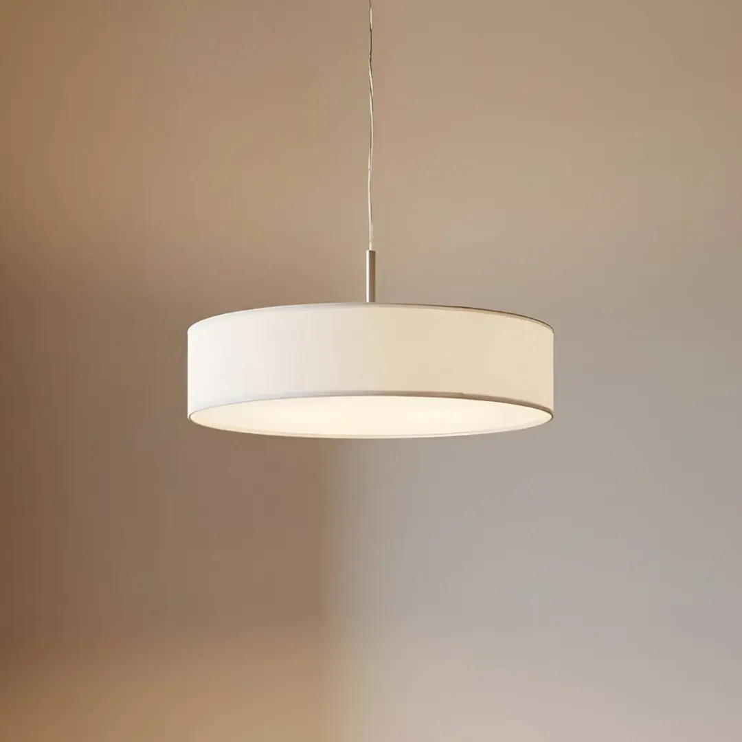 Lindby Hanglamp 3-lichts E27 - 15W - Wit/Nikkelmat