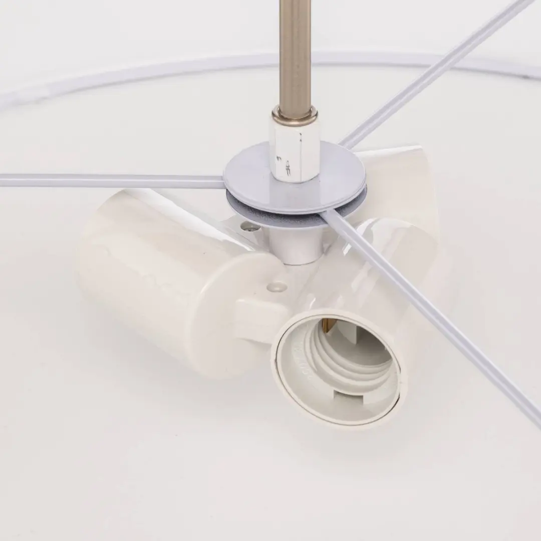 Lindby Hanglamp 3-lichts E27 - 15W - Wit/Nikkelmat
