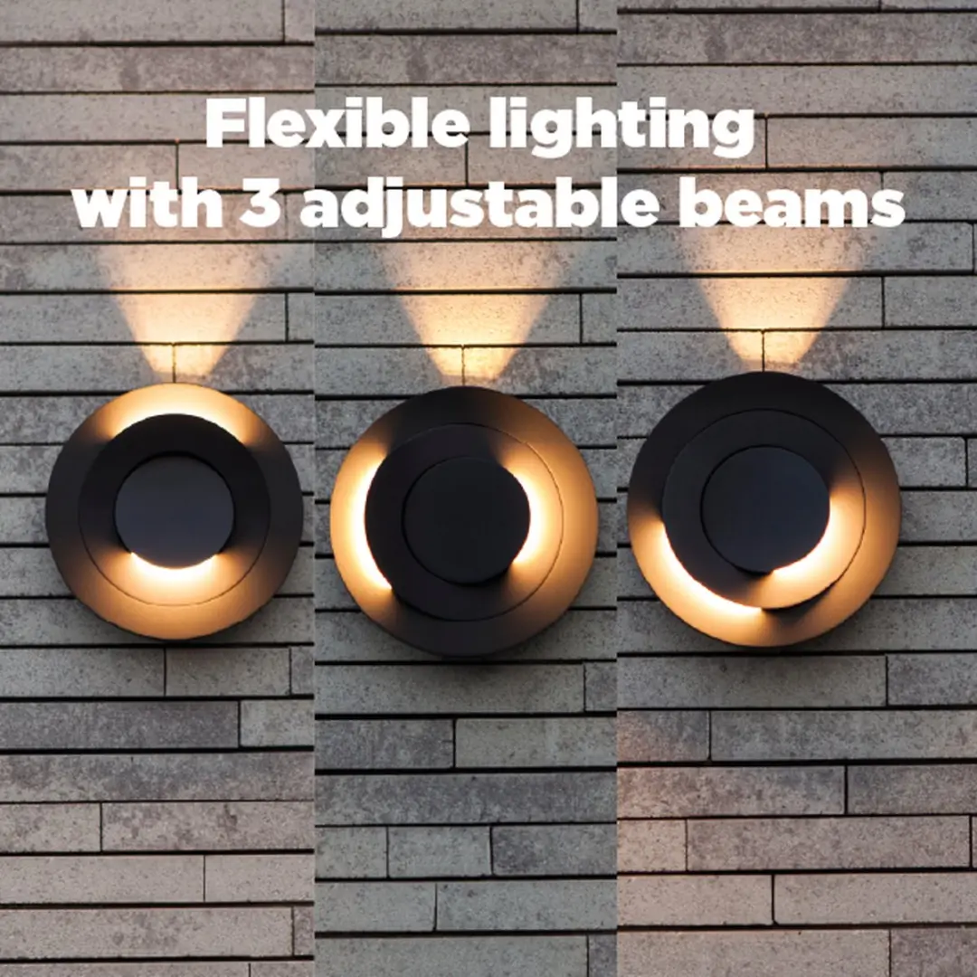 Lutec Moov LED Wandlamp 550Lm - 3 Lichtpunten - Donkergrijs