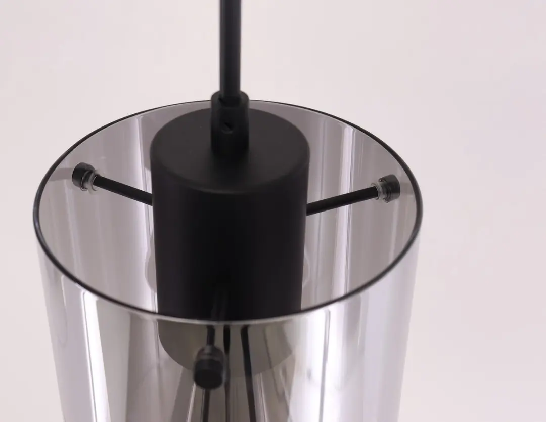 Freelight Hanglamp 4-lichts Glas Smoke naar Helder 125cm - Zwart
