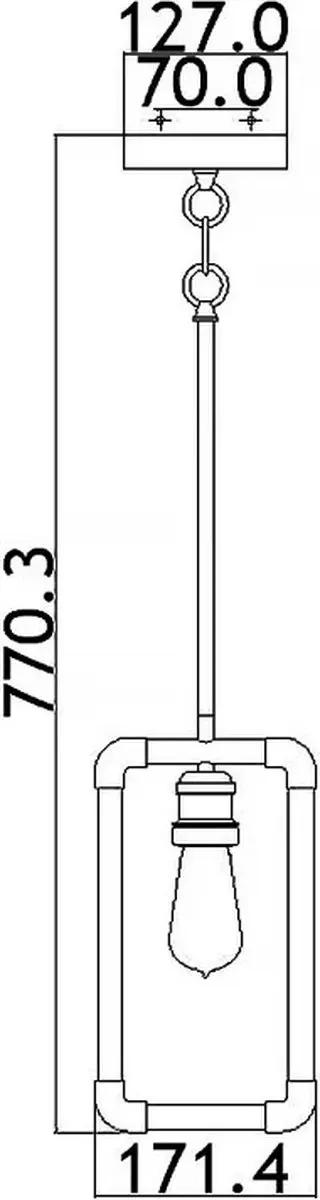 Elstead Landelijke Hanglamp E27 - 60W - Zwart