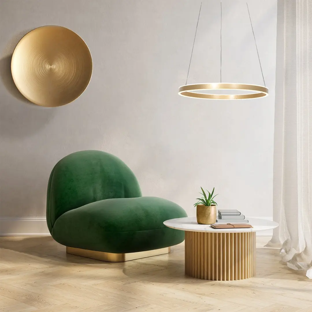 Steinhauer Hanglamp Ringlux 3502GO - Goud - 60cm