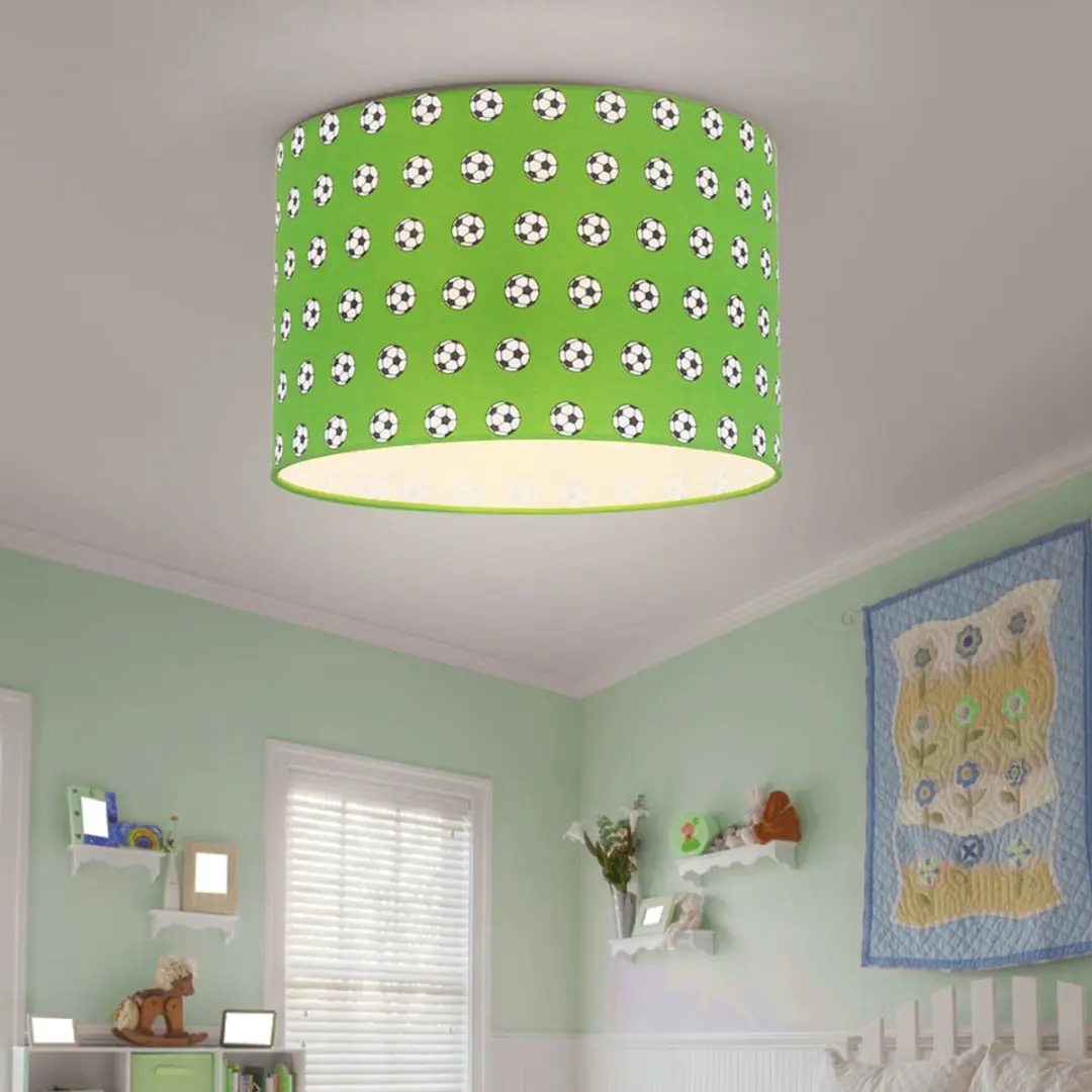 Globo Plafondlamp Speelkamer Groen 30x25,5cm - E27 - afbeelding 6 van 6