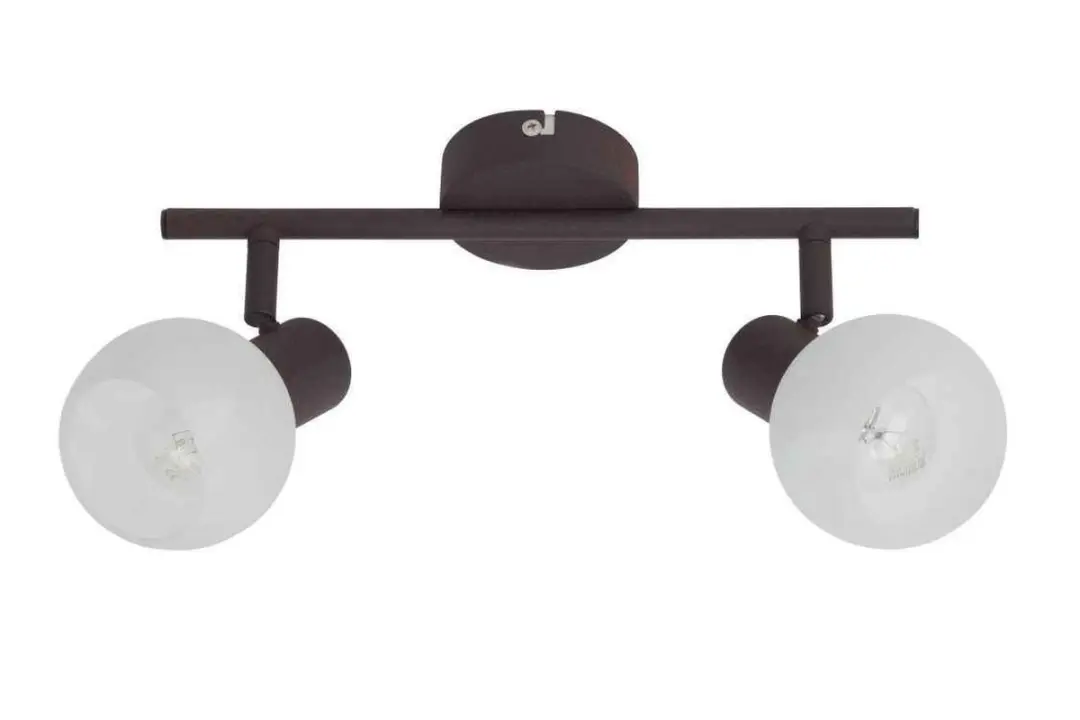 Brilliant Gabon Plafoniere 2 Lichtpunten Ø8cm - Bruin