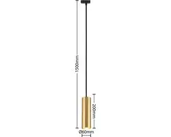 Lindby 1-fase Railverlichting GU10 - 1 Lichtpunt - Zwart/Goud