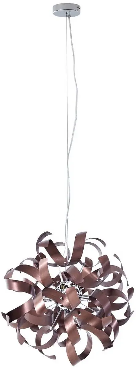 Lucande Hanglamp 5-lichten Satijn Koper - Ø46cm