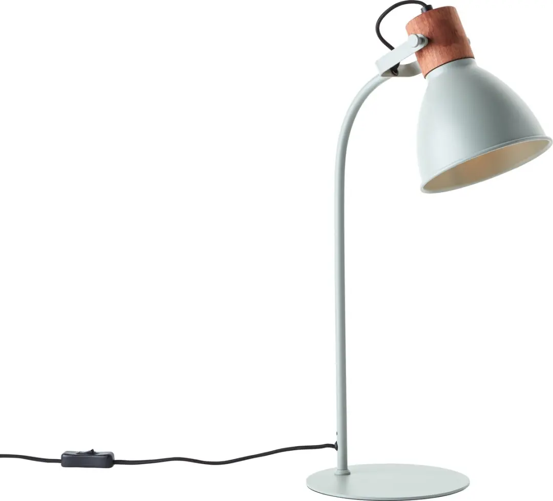 Brilliant Erena Tafellamp 52cm - Lichtgroen Metaal/Hout - 1x E27