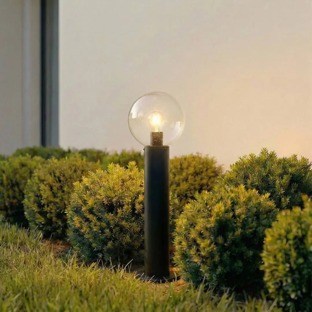 Lindby Sokkellamp E27 Glas Aluminium
