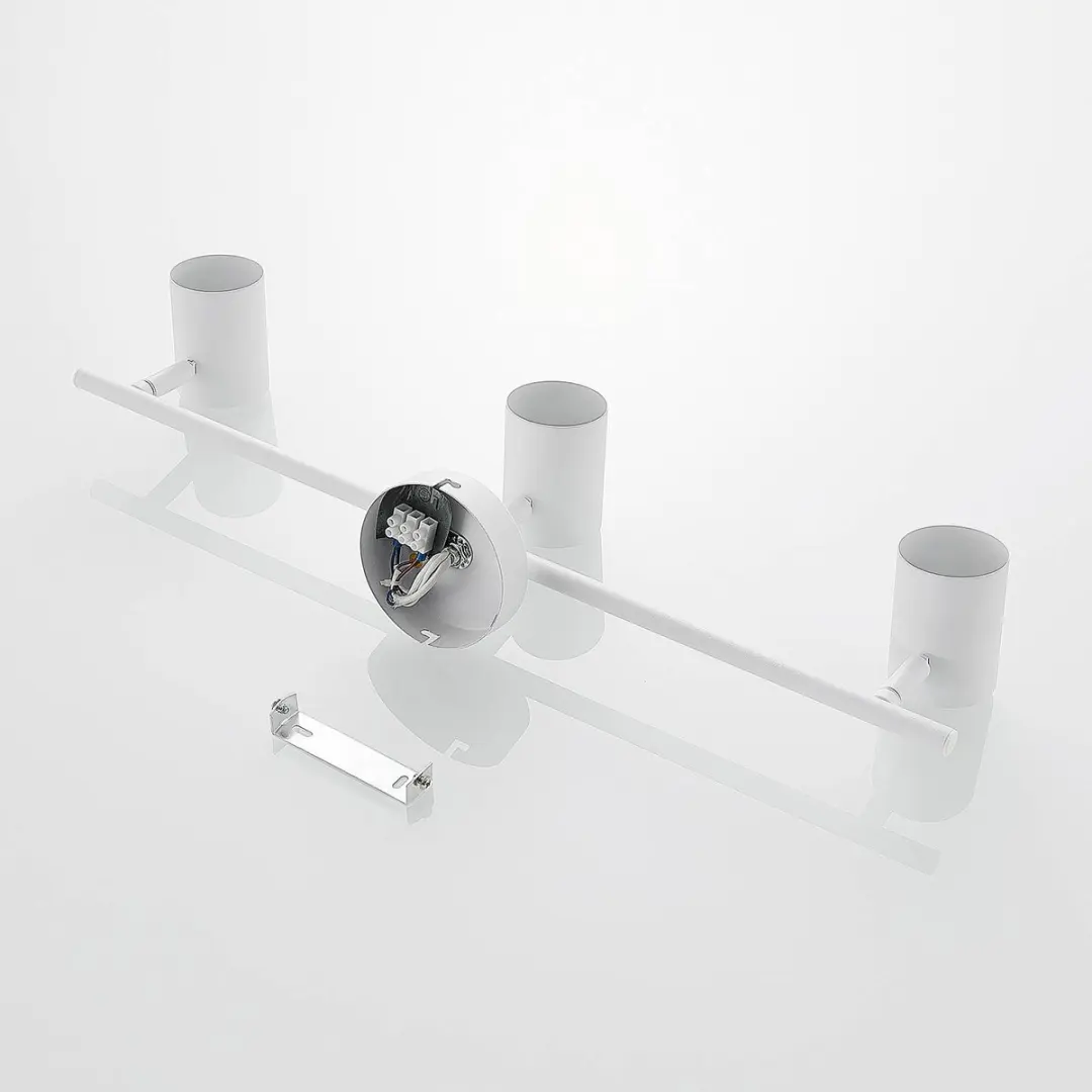 Lindby Buitenspot 3-lichts GU10 - 16.1cm - Staal - Wit mat