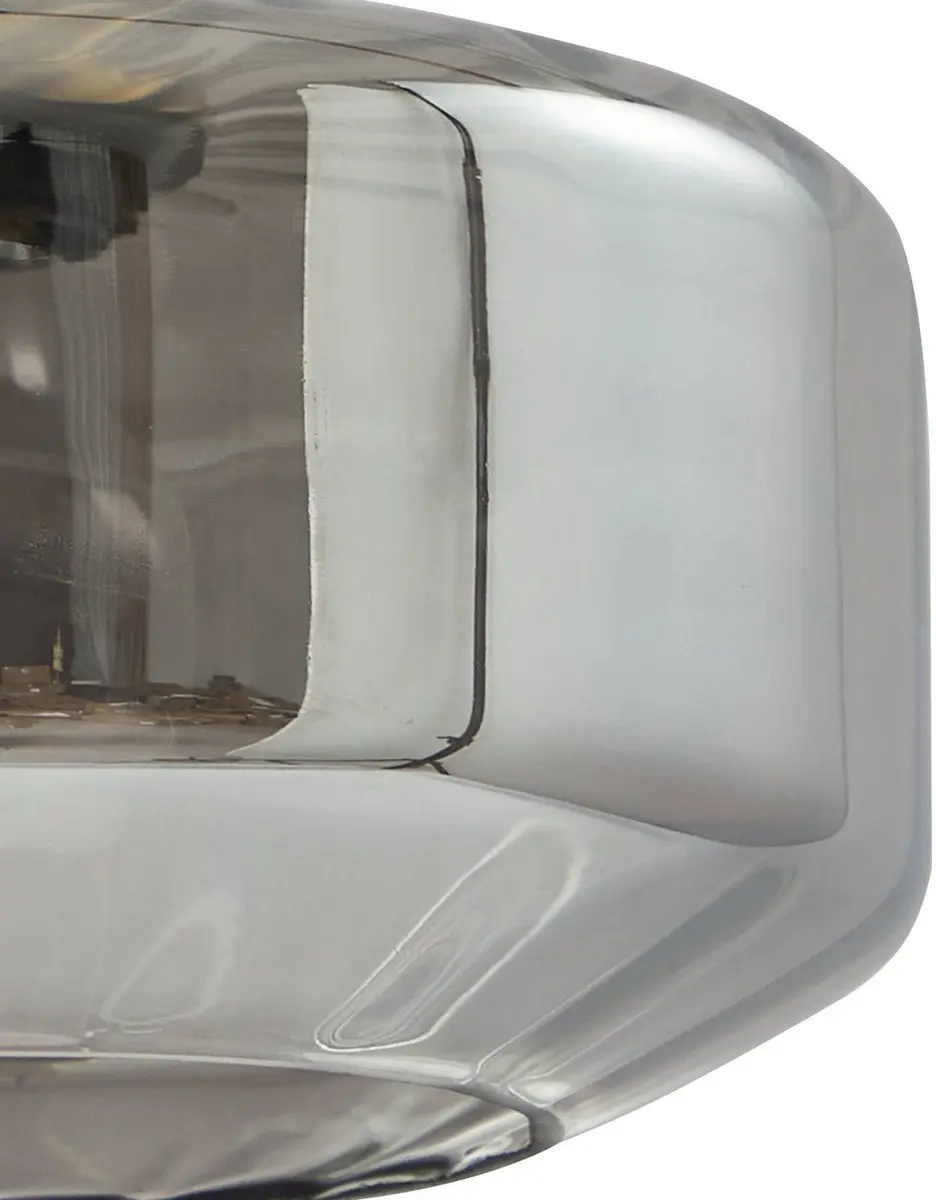 Lindby Hildur Hanglamp 5xE27 - 22cm - Rookgrijs/Messing