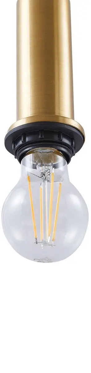 Lindby Hildur Hanglamp 5xE27 - 22cm - Rookgrijs/Messing