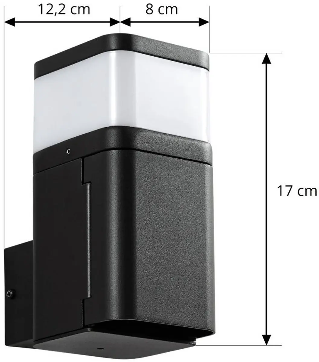 Lindby Wandlamp Buiten 1 Licht G9 - Zwart/Wit