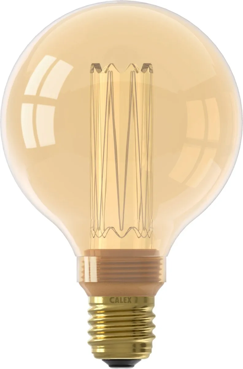 Calex Crown Series LED Lamp E27 G95 - 3.5W - 1800K Warm Wit - Goud